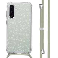 imoshion Design Hülle mit Band Samsung Galaxy A26 - Smoke Green Flowers
