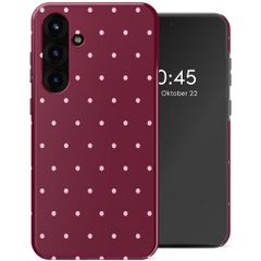 Selencia Vivid Back Cover Samsung Galaxy S25 FE - Happy Dots Burgundy