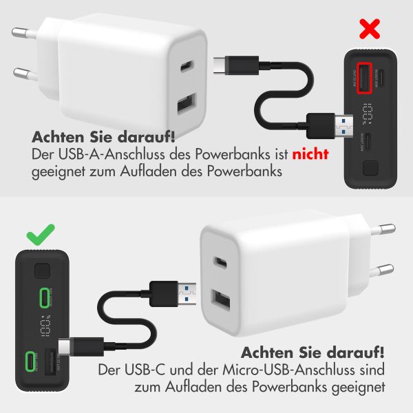 imoshion Ultra Series Aluminium | Powerbank 20.000 mAh - Schnellladen bis 33W - Schwarz