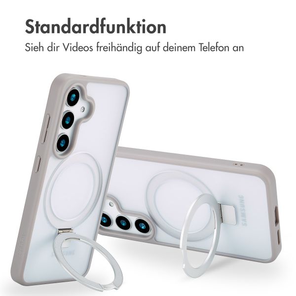 Accezz Ring Stand Backcover mit MagSafe Samsung Galaxy S25 Plus - Grau