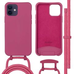 imoshion Color Backcover mit abnehmbarem Handykette und MagSafe Apple iPhone 12 (Pro) - Raspberry