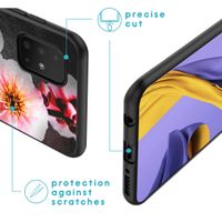 imoshion Design Hülle Samsung Galaxy A51 - Blume - Rosa / Schwarz