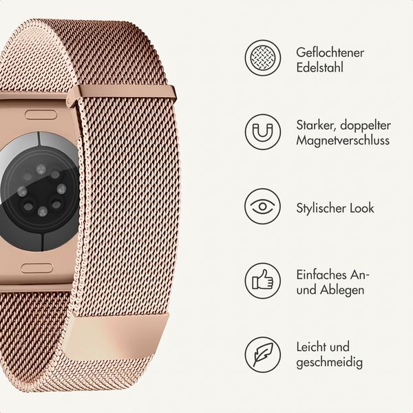 imoshion Mailändische Magnetarmband für Apple Watch | 38/40/41/42 mm - Rose Gold