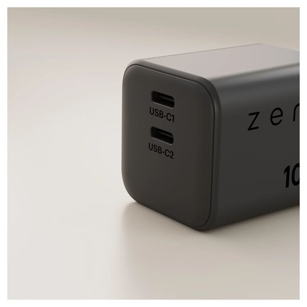 Zens Kompaktes Ladegerät 2x USB-C 100W - Netzteil - Schwarz
