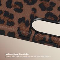 Selencia Sabi Backcover Leopardenmuster mit MagSafe Samsung Galaxy S26 - Mocha Brown