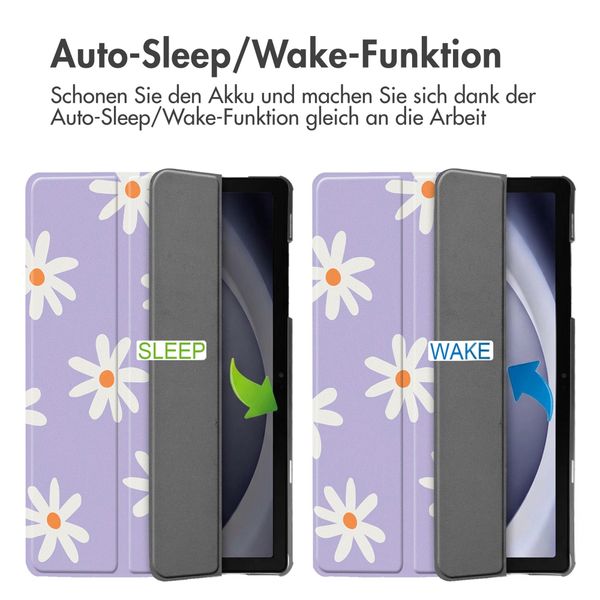 imoshion Design Trifold Klaphülle Samsung Galaxy Tab A11 Plus / A9 Plus - Flowers Distance