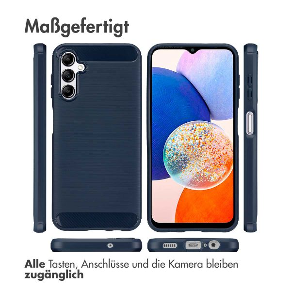 imoshion Brushed Back Cover für das Samsung Galaxy A14 (5G/4G) - Dunkelblau