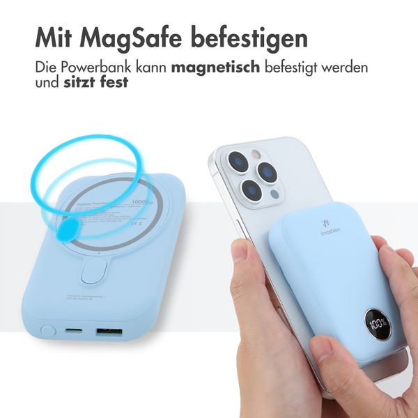 imoshion MagSafe Powerbank 10.000 mAh - Kabellose Powerbank - Himmelblau