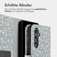 imoshion Design Klapphülle Samsung Galaxy A54 (5G) - Smoke Green Flowers