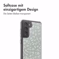 imoshion Design Hülle Samsung Galaxy S21 FE - Smoke Green Flowers