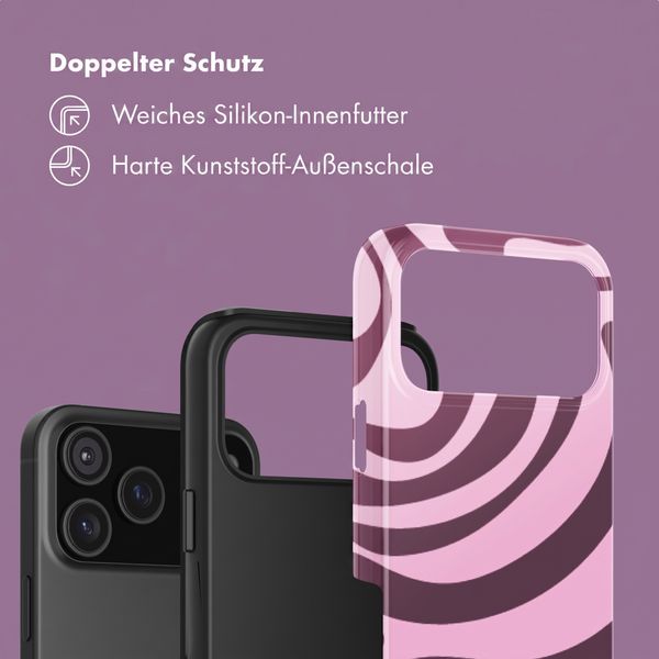 Selencia Vivid Back Cover Apple iPhone 18 Pro Max - Wavy Swirl Pink Plum