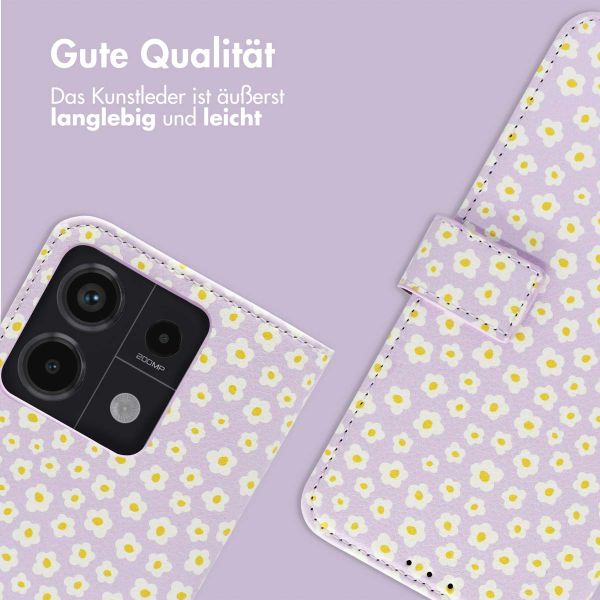 imoshion Design Klapphülle für das Xiaomi Redmi Note 13 Pro (5G) / Poco X6 - White Daisy