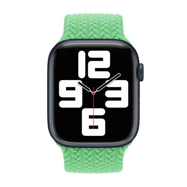 Apple Geflochtenes Solo Loop für  Apple Watch | 38/40/41/42 mm - Größe 4 - Bright Green