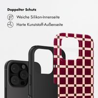 Selencia Vivid Back Cover Apple iPhone 16 Pro - Check This Burgundy