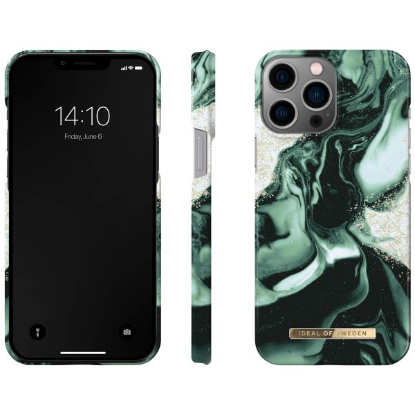 iDeal of Sweden Fashion Back Case für das iPhone 13 Pro Max - Golden Olive Marble