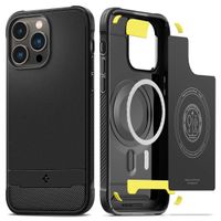 Spigen Rugged Armor Backcover MagSafe für das Apple iPhone 14 Pro Max- Schwarz
