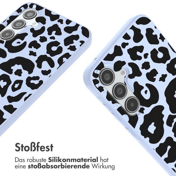 imoshion SilikonHülle design mit Band Samsung Galaxy A35 - Animal Lila