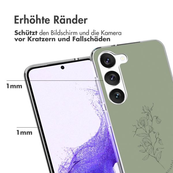 imoshion Design Hülle für das Samsung Galaxy S23 - Floral Green