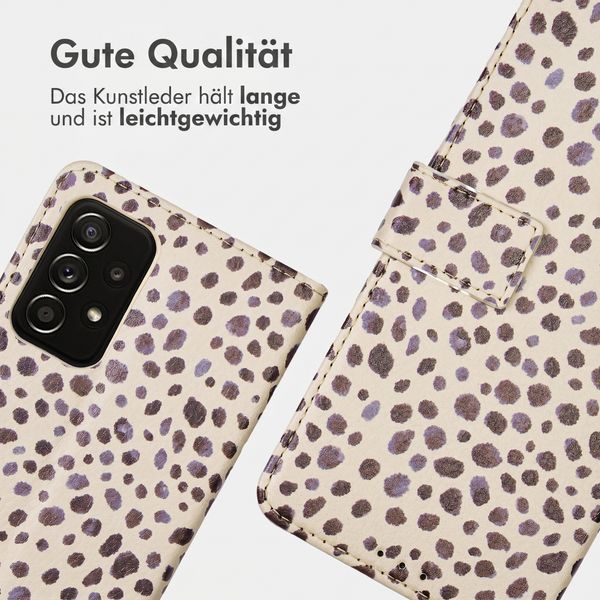imoshion Design Klapphülle Samsung Galaxy A52(s) (5G/4G) - Black And White Dots