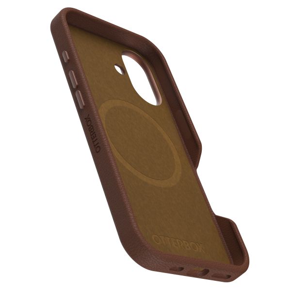 OtterBox Symmetry Cactus Leder Back Cover MagSafe Apple iPhone 16 - Rich Adobe Brown