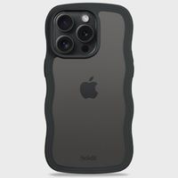 Holdit Wavy Case für das Apple iPhone 15 Pro Max - Black / Transparent