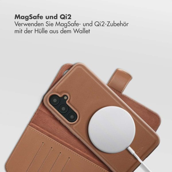Selencia Olyn Abnehmbare Bookcase mit MagSafe Samsung Galaxy A55 - Braun