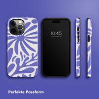 Selencia Vivid Back Cover Apple iPhone 14 Pro Max - Modern Bloom Sapphire Blue