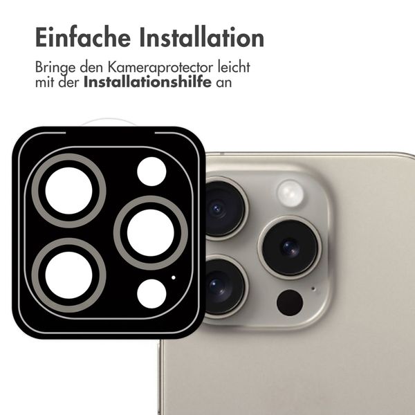 imoshion 2er-Pack Objektivschutz für Kamera für das Apple iPhone 15 Pro / 15 Pro Max - Natural Titanium