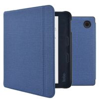 imoshion Canvas Sleepcover Klapphülle mit stand für das voor de Kobo Libra Colour - Dunkelblau