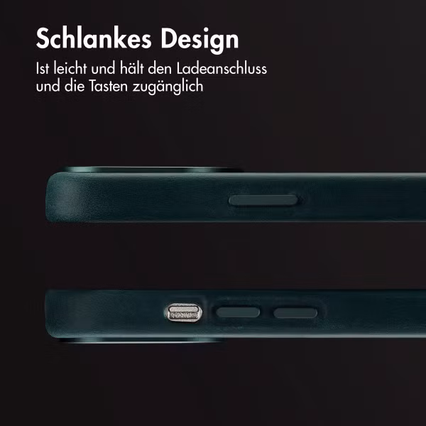 Accezz Vintage Leather Magsafe Backcover Apple iPhone 13 Pro - Smokey Green