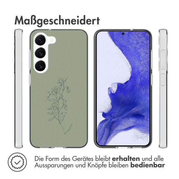 imoshion Design Hülle für das Samsung Galaxy S23 Plus - Floral Green