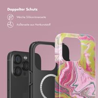 Selencia Vivid Tough Back Cover MagSafe für das iPhone 15 Pro - Marble Pink