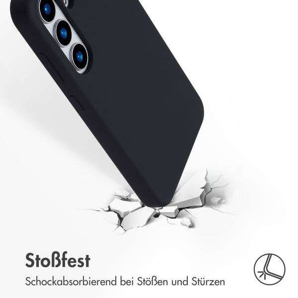 Accezz Liquid Silikoncase mit MagSafe Samsung Galaxy S25 - Schwarz