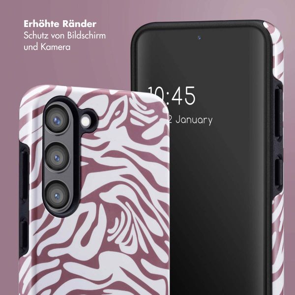 Selencia Vivid Back Cover Samsung Galaxy S23 - Trippy Swirl Dark Rose