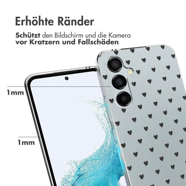 imoshion Design Hülle Samsung Galaxy A54 (5G) - Hearts All Over Black