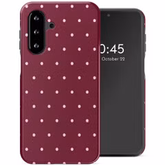 Selencia Vivid Back Cover Samsung Galaxy A17 (5G) / (4G) - Happy Dots Burgundy