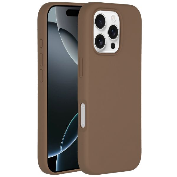 Accezz Liquid Silikoncase mit MagSafe für das iPhone 16 Pro - Light Brown