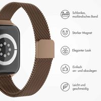 imoshion Mailandisches schlankes Armband für das  Apple Watch Series 1 t/m 9 / SE (38/40/41 mm) | Series 10 / 11 (42 mm) - Braun