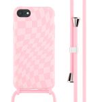 imoshion Silikonhülle design mit Band für das iPhone SE (2022 / 2020) / 8 / 7 - Retro Pink