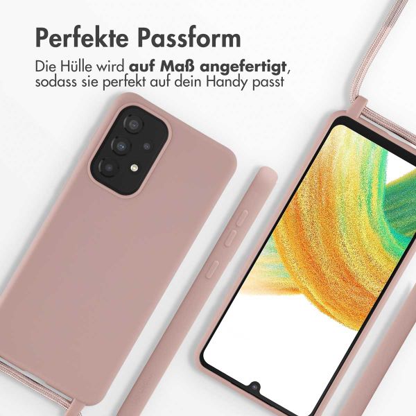 imoshion SilikonHülle mit Band Samsung Galaxy A33 - Sand Pink
