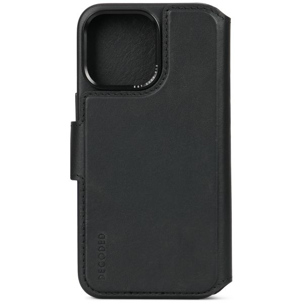 Decoded 2 in 1 Leather Klapphülle für das Apple iPhone 15 Pro Max - Schwarz