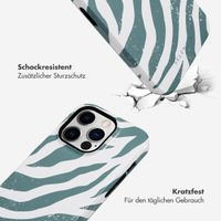 Selencia Vivid Back Cover Apple iPhone 14 Pro - Colorful Zebra Pine Blue