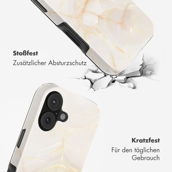 Selencia Vivid Back Cover Apple iPhone 17 - Golden Beige Marble