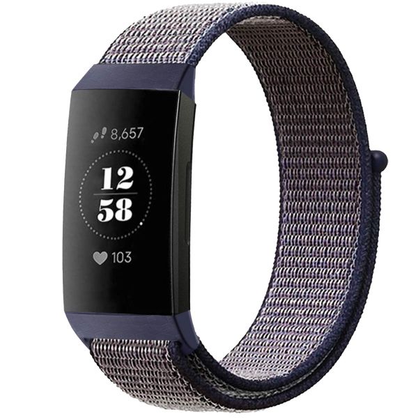 imoshion Nylonarmband für das Fitbit Charge 3 / 4 - Dunkelblau