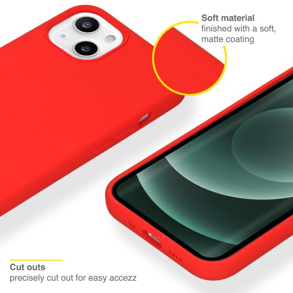 Accezz Liquid Silikoncase Apple iPhone 13 Mini - Rot