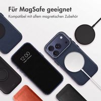 Accezz MagSafe Leather Backcover Apple iPhone 18 Pro / 17 Pro - Nightfall Blue