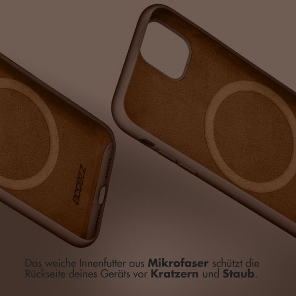 Accezz Liquid Silikoncase mit MagSafe Samsung Galaxy S25 Plus - New Tea Brown
