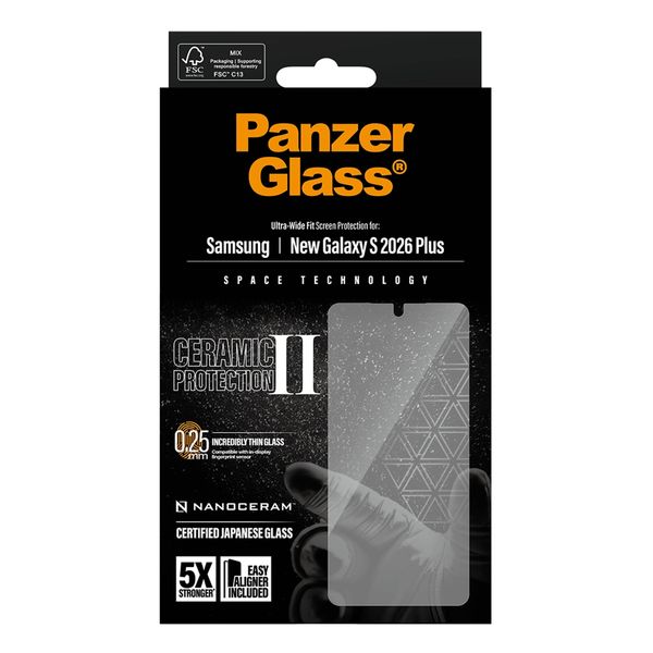 PanzerGlass Keramischer Displayschutz mit Applikator Samsung Galaxy S26 Plus