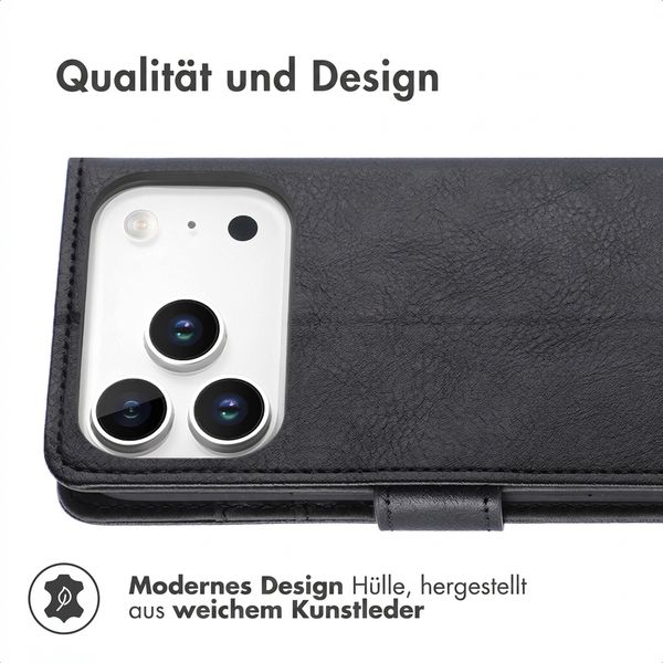 imoshion Luxuriöse Klapphülle Apple iPhone 18 Pro Max / 17 Pro Max - Schwarz