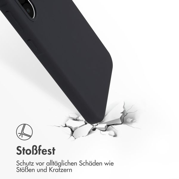 Accezz Liquid Silicone Backcover mit MagSafe für das Samsung Galaxy A36 - Schwarz